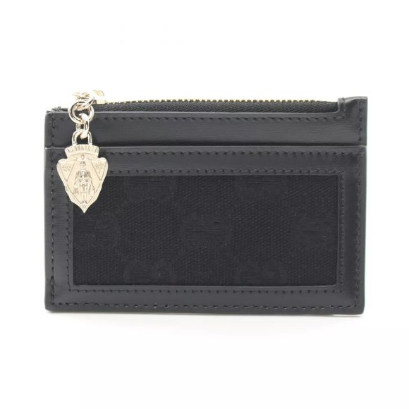 GUCCI GG canvas coin purse wallet 790033FADHY1000 leather Black NEW Women - Picture 1 of 5